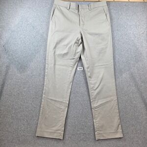 Murano Evan Fit Wardrobe Essentials Mens Chino Pants 31x30 Beige Khaki Stretch
